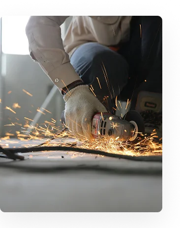 Dettaglio di lavorazione in cantiere